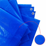 Lona Plástica Azul 300 Micras Impermeável 6x3 Multiuso 3x6