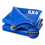 Lona Plastica Cobertura Impermeavel Azul 6x4 Starfer