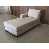 Long Chaise 180cm Dendi Cantoneira Bege Suede Pronta Entrega