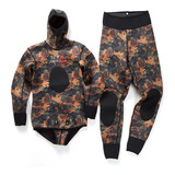 Long Jonh Roupa De Neoprene 3mm Camuflado Mergulho Pesca 