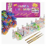Loom Band Pulseira Elásticos + Clips + Agulha Regua 