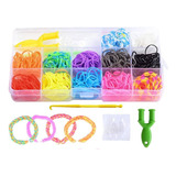 Loom Band Pulseira Elásticos + Clips + Agulha Regua