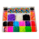 Loom Band Pulseira Elásticos Miçanga Caixa Organizadora Kit