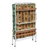 Lorenttistore Cama Dobrável Camping Pescaria Portátil Compacta Solteiro C/ Colchão Para Visitas