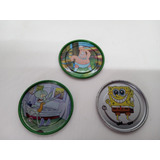 Lote 03 Tazos Bob Esponja Elma Chips 