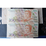 Lote 100 Cruzeiros Cédulas Brasil - Série A Mbc