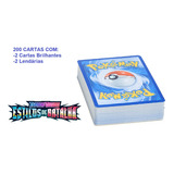 Lote 200 Cartas Pokémon 2 Cartas Brilhantes E 2 Lendários