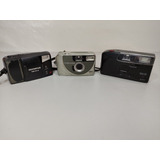 Lote 3 Câmeras Analógicas Samsung Olympus Yashica Ñ Funciona