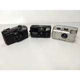 Lote 3 Câmeras Analógicas Yashica Olympus Mirage Q8 Defeito