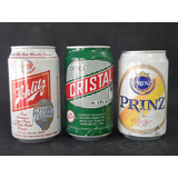 Lote 3 Latas Cerveja Importada Cheias Coleção Antigas - N.2