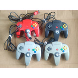 Lote 4 Controles Originais Analógicos Ruins Nintendo 64 N64