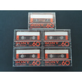 Lote 5 Fitas Cassete Sony Chf-60 Min Excelente Estado Usadas