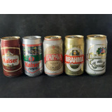 Lote 5 Latas Cerveja Nacional Cheias Coleção Antigas - N.1