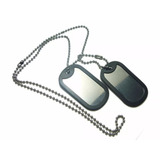 Lote 8 Corrente,2 Placas Identificação Militar Dogtag Ref307