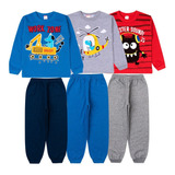 Lote 8 Peças Moletom Infantil Masculino Inverno Menino 1 A 