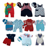 Lote Com 10 Peças Macacões Meninos Roupas De Bebê