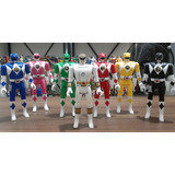 Lote De 7 Bonecos Power Rangers Bandai, Vira A Cabeça 1993