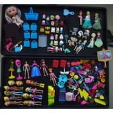 Lote Polly Pocket Princesa Disney Frozen + Shopkins Coleção