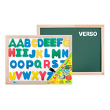 Lousa Abc Magnética - Dupla Face 60x40cm C/ 31 Letras Em Eva