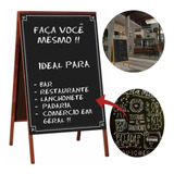 Lousa Cavalete Quadro Negro Restaurante Padaria Bar 70x50 M1