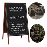 Lousa Cavalete Quadro Negro Restaurante Padaria Bar 70x50 M1