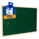 Lousa Quadro Aviso Feltro 70x50cm Moldura Madeira Stalo