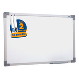 Lousa Quadro Branco Grande Mold Alumínio 120x90 + 2 Canetas