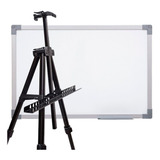 Lousa Quadro Branco Mold Alumino 100x70cm + Tripé + Apagador