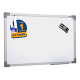 Lousa Quadro Branco Moldura Alumínio 120x90cm + Kit Completo