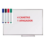 Lousa Quadro Branco Moldura De Aluminio 100x70 Cm + Brindes