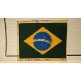 Lt 276 - Adesivo Plastico Antigo - Bandeira Brasil Coleção