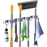 Lumai Suporte Pendurador De Vassoura Aço Inox 9 Acessórios