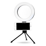 Luminária Anel Ring Light 8 Pol + Tripé De Mesa + Suporte