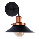 Luminária Arandela De Parede Estilo Industrial Preto E Cobre 110v/220v