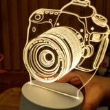 Luminária Câmera 60d, Fotográfica, Fotógrafo - Abajur 3d 