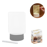 Luminária Criativa De Mesa Com Tela Pra Escrever Anotações 