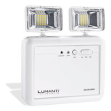 Luminária De Emergência Led 2 Faróis 8w 1200lm Branco Frio Cor Branco-frio Bivolt