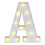 Luminária Decorativa Led 3d Letra A Branca 21cm Decor Festa