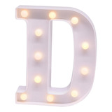 Luminária Decorativa Led 3d Letra D