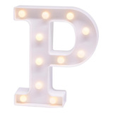 Luminária Decorativa Led 3d Letra P