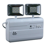 Luminária Emergência 600 Lumens Aprovado Bombeiro 2 Farol Bivolt 110/220v Comercial Industrial Residencial Lanterna