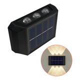 Luminária Lâmpada Led Arandela De Parede Sensor Solar Jardim Cor Branco Quente