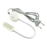 Luminária Lampada Led C/ Haste Flexível Maquina Costura C/10