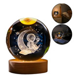 Luminária Led De Mesa Bola De Cristal 3d Abajur Quarto Sala