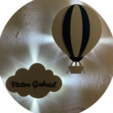 Luminária Led Nuvem Personalizada Com Nome + Balão Led Mdf