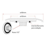 Luminária Led Para Piscina 80mm 9w Branco Quente + Fonte Cor Da Luz Branco-quente Rosca 1/2 12v