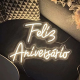 Luminária Painel Neon Led Feliz Aniversário