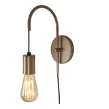 Luminária Parede Arandela Abajur Interruptor Moderno Bronze
