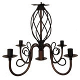 Luminária Pendente Espiral De Ferro Trançado Moderno Quarto