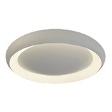 Luminária Plafon Eclipse Luz Indireta 28 Cm De Diâmetro. Cor Branco 110v/220v
